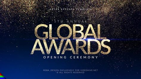 Awards Titles by rgba_design | VideoHive Golden Awards, Award Poster, Award Template, Event Promo, Winner Announcement, Graphic Design Infographic, Awards Night, Motion Graphics Inspiration, Twitter Video