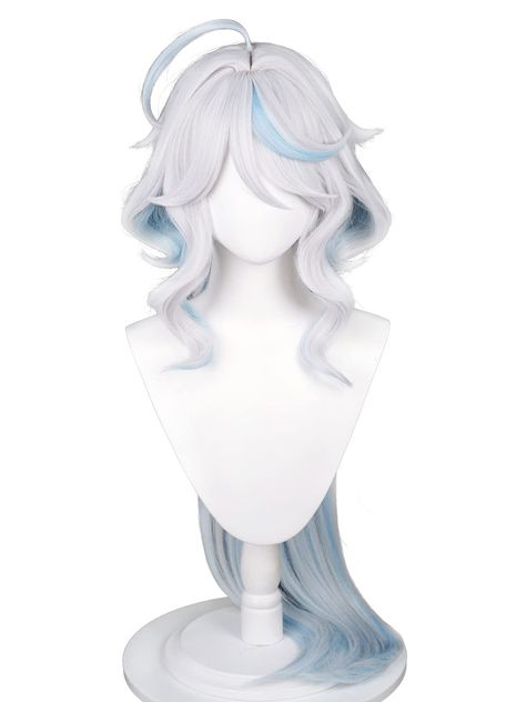 Anime Hair Wig, Genshin Cosplay, Anime Show, Mullet Wig, Women Anime, Blue Ombre Hair, Free Wig, Anime Party, Anime Wigs