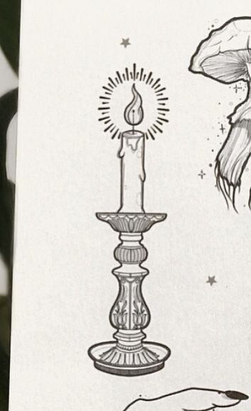 Crappy Tattoos, Candle Stick Tattoo, Burning Candle Tattoo, Candlestick Tattoo, Tattoo Candle, Victorian Candles, 13 Tattoo, Stick Tattoo, Candle Drawing