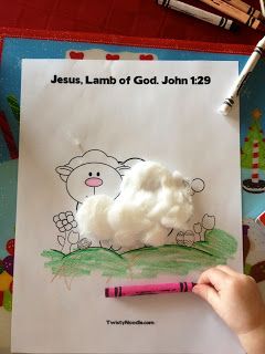 Antidotes for Mom: Breaking the Chains in Jesus' Name: Children's Ministry Lesson/Craft Lamb Of God Craft, Jesus Lamb Of God, Kids Bible Object Lessons, Childrens Ministry Lessons, Jesus Lamb, Lamb Craft, Easter Resurrection, Preschool Craft Activities, The Lamb Of God