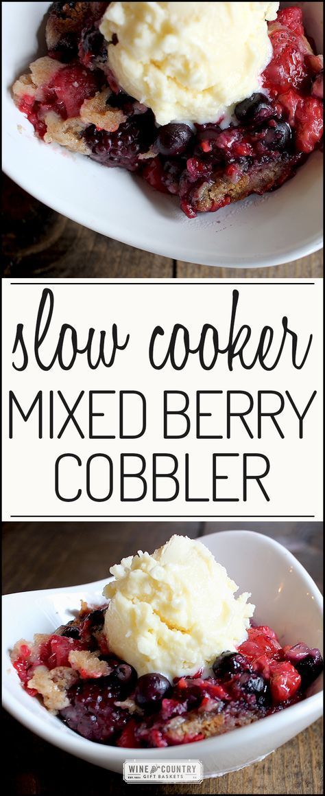 Just as good as oven-baked! So cool that you can make mixed berry cobbler in a crockpot! Slow Cooker Cobbler, Crockpot Cobbler, Berry Cobbler Recipe, Mixed Berry Crisp, Air Fryer Recipes Salmon, Mixed Berry Cobbler, Berry Cobbler Recipes, Berry Cobbler, Crock Pot Desserts