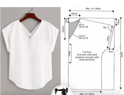 Clothing Pattern Design, Sewing Patterns Free Women, Easy Dress Sewing Patterns, Sewing Tops, Costura Fashion, Sewing Clothes Women, Sewing Tutorials Clothes, Fashion Sewing Tutorials, Diy Sewing Clothes