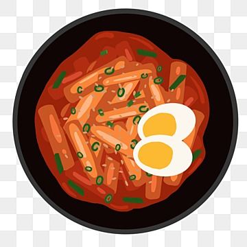 Korean Food Cartoon, Topokki Korean, Spicy Tteokbokki, Popular Korean Food, Korean Snacks, Food Cartoon, Food Clipart, Food Png, Korean Street Food