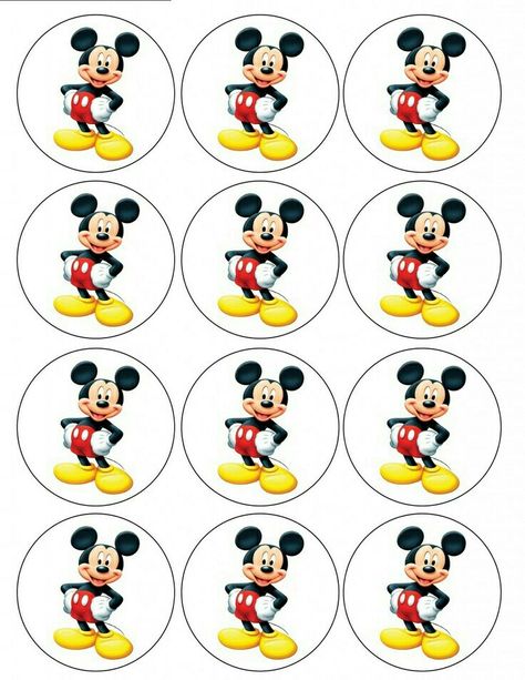 Bolo Do Mickey Mouse, Mickey Mouse Cupcake, Γενέθλια Mickey Mouse, Mickey Mouse Cake Topper, Mickey Cupcakes, Mickey Mouse Stickers, Fiesta Mickey Mouse, Mickey Mouse Decorations, Mickey Mouse Cupcakes