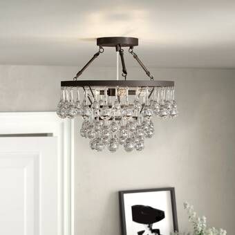 Rosdorf Park Mcknight 9-Light Semi Flush Mount & Reviews | Wayfair Kitchen Island Linear Pendant, Traditional Chandelier, Kitchen Island Pendants, Drum Chandelier, Candelabra Bulbs, Adjustable Lighting, Semi Flush Mount, Grey Wallpaper, Flush Mount Lighting