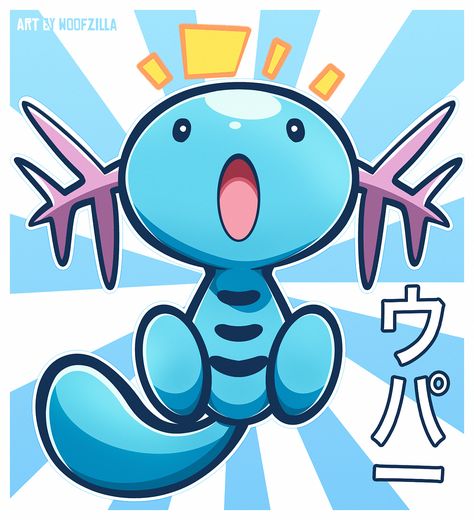 Wooper Pokemon Art, Shiny Wooper, Drawing Stances, Whooper Pokemon, Shiny Wooper Pokemon Art, Pokemon Wooper, Wobbafet Pokemon, Poipole Pokemon Art, Clobbopus Pokemon Art