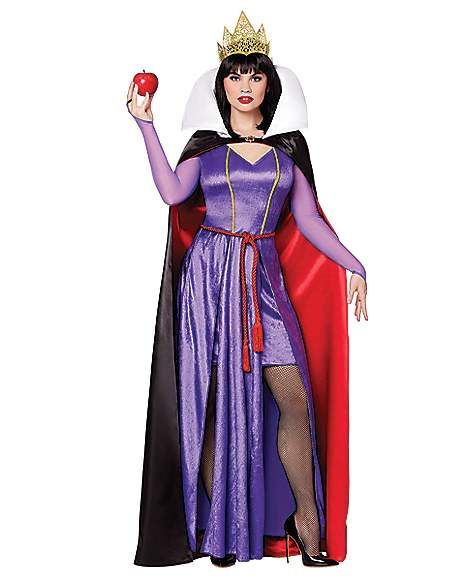 Adult Evil Queen Costume - Disney Villains - Spirithalloween.com Halloween Snow White, Cape Hood, Evil Queen Costume, Epic Halloween Costumes, Dress Cape, Hallowen Costume, Queen Costume, Disney Cosplay, Necklace Dress