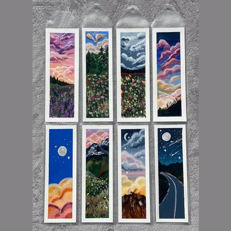 Fantasy Bookmarks, Handmade Bookmarks Diy, Art Alevel, Creative Bookmarks, Colored Pencil Artwork, Learn Watercolor, Watercolor Bookmarks, Art Painting Gallery, Small Canvas Art