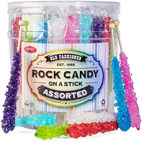 Tiktok Items, Rock Climbing Party, Climbing Party, Rock Candy Sticks, Theme Park Ideas, Pixie Sticks, American Snacks, Candy Crystals, Nostalgic Candy