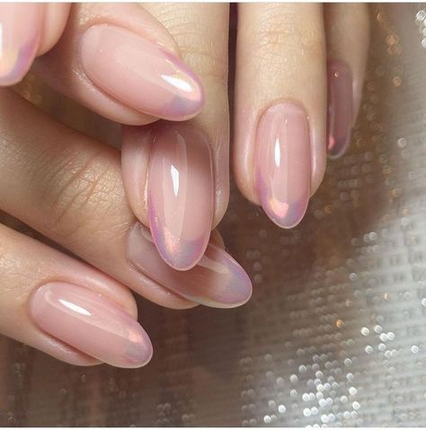 Milky Nails, Pink Glitter Nails, Subtle Nails, Soft Nails, Neutral Nails, Minimalist Nails, Pretty Acrylic Nails, Chic Nails, Chrome Nails