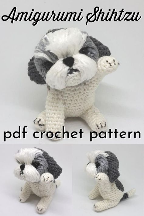 Crochet Dogs, Crochet Dog Patterns, Mini Amigurumi, Dog Patterns, Pola Amigurumi, Crochet Animals Free Patterns, Crochet Amigurumi Free Patterns, Haken Baby, Crochet Animal Patterns