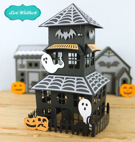 Decoracion Halloween, Decorating For Halloween, 3d Crafts, Haunted House Diy, Lori Whitlock, Casa Halloween, Cricut Halloween, Diy Halloween Projects, Halloween Village