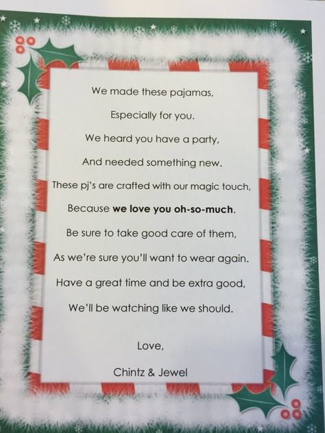 Elf on the Shelf Roundup: pajama poem Elf On The Shelf Pajamas, Elf On The Shelf Arrival, Christmas Hair Bows, Best Poems, Pajamas Gift, Christmas Joy, On The Shelf, The Elf, 12 Days