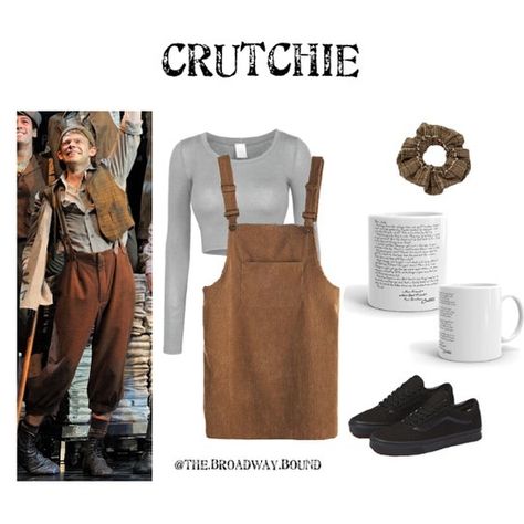 Newsies Inspired Outfits, Musical Inspired Outfits Broadway, Newsie Outfit, Newsies Outfit, Crutchie Morris, Crutchie Newsies, Broadway Show Outfit, Broadway Outfit, Costume Box