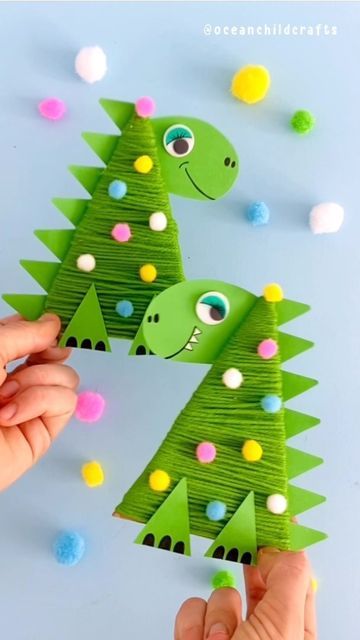 Preschool Christmas Crafts, Candyland Christmas, Dinosaur Activities, Dinosaur Crafts, Christmas Tree Crafts, Paper Roll Crafts, Candy Christmas, Preschool Christmas, Paper Christmas