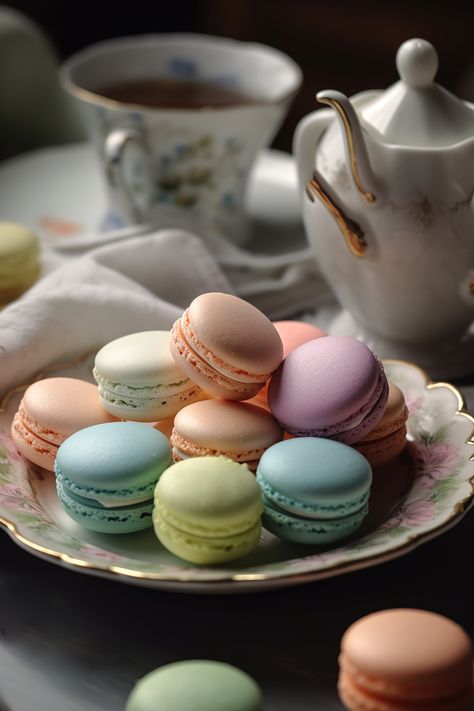 "Macaroons with cup of tea. Cozy tea time - cup of tea with macarons Please note this is an INSTANT DIGITAL DOWNLOAD  NO PHYSICAL PRINT will be shipped to your address. Frame is not included. You will receive 5 High resolution JPG Image files at 300 dpi in the following sizes: File 1:   4:5 Ratio file for printing: in inch: 4x5\" , 8x10\" , 11x14\", 12x15\", 16x20\" in cm: 10x12cm, 20x25cm, 28x35cm, 30x38cm, 40x50cm File 2:  3:4 Ratio file for printing: in inch: 6x8\" , 9x12\" , 12x16\" , 15x20\ Tea And Macarons, Macaron Photography Ideas Food Styling, Macaron Photography Ideas, Macaroons Aesthetic, Macaron Photography, Macarons Aesthetic, Still Life Food Photography, Pastel Macaroons, Le Macaron