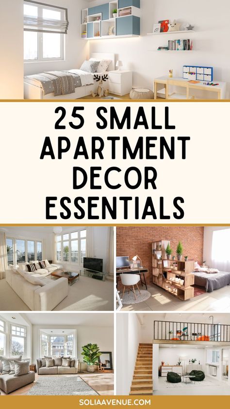 Transform your tiny spaces into cozy retreats. Our tips on how to decorate a small apartment include how to decorate a small living room and how to decorate a small porch for added charm. How To Decorate A Studio Apartment, How To Decorate A Small Living Room, Hacks For Small Apartments, Decorate A Small Apartment, Apartment Hacks Diy, Apartment Storage Solutions, Decorate A Small Living Room, Small Apartment Decor, Small Space Decorating