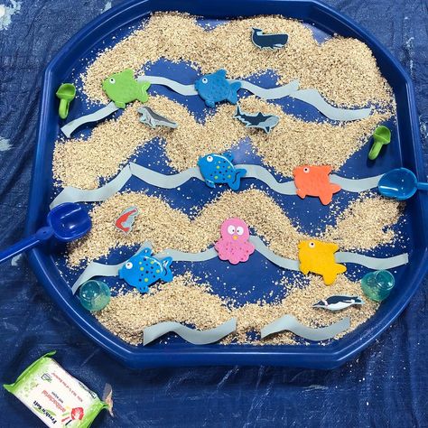 Sea Themed Tuff Tray, Under The Sea Eyfs Tuff Tray, Rainbow Fish Tuff Tray Ideas, Summer Themed Tuff Tray Ideas, Ocean Tuff Tray, Under The Sea Tuff Tray, Summer Tuff Tray, Summer Tuff Tray Ideas, Water Tray Ideas Eyfs