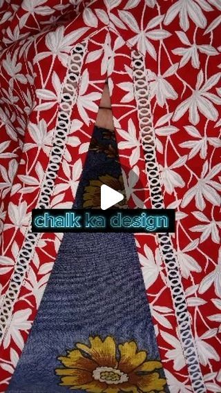 Artful stitches on Instagram: "Chalk design with joint lace watch full video on my YouTube channel" New Kurti Style, Chalk Lace Design, Chalk Design For Kurti, Chalk Daman Design, Chaak Daman Design, Chak Designs, Lace Kurti Design, Lace Design On Suits, Neck Design With Lace