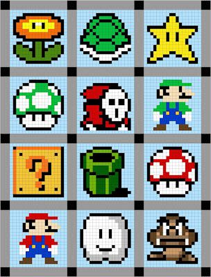 Super Mario Brothers Quilt Along Sneak Peak – Angela Pingel Mario Quilt Pattern, Mario Quilt, Crochet Kids Blanket, Geeky Craft, Kids Blanket, Yes I Will, Crochet Kids, Motifs Perler, Pixel Crochet