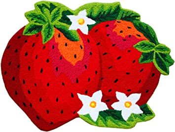 Strawberry Items, Decorations Items, Strawberry Kitchen, Dog Toilet, Strawberry Decorations, Dog Potty, Themed Kitchen, Christmas Doormat, Bedroom Area Rug