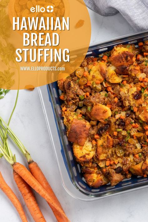 Hawaiian Bread Stuffing, Hawiian Rolls, Stuffing Mix Recipes, Box Stuffing, Hawaiian Sweet Breads, Hawaiian Bread, Bread Stuffing, Best Thanksgiving Side Dishes, Food Experiments