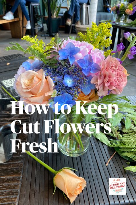 A colorful bouquet of fresh cut flowers. Keeping Flowers Fresh Longer, Garden Flower Arrangements Diy, How To Cut Flowers For A Vase, How To Keep Cut Flowers Fresh Longer, How To Keep Fresh Flowers Alive Longer, Growing Your Own Wedding Flowers, How To Keep Flowers Fresh Longer, Fresh Flower Arrangements Diy, Flower Food Recipe