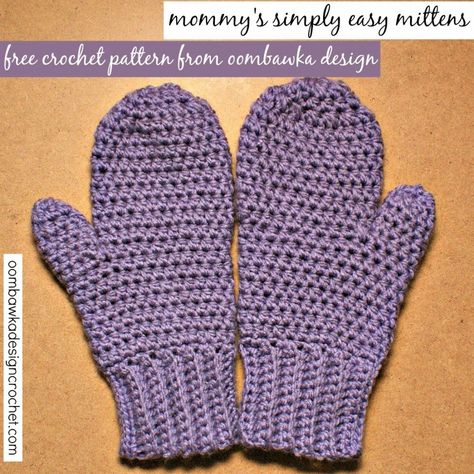 I made these in the morning before work. Great basic mitten pattern. Easy to follow and turned out beautifully. Perfect for a gift. Mommy’s Simply Easy Mittens – Free Pattern Oombawka Design Crochet Bulky Crochet Mittens, Easy Mittens, Mittens Free Pattern, Crochet Mitts, Crochet Mittens Free Pattern, Mitten Pattern, Crochet Mittens Pattern, Knitted Mittens, Confection Au Crochet