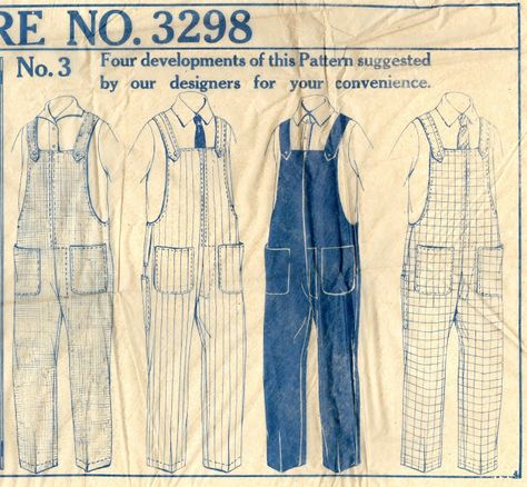 Unsung Sewing Patterns Dungarees Pattern, Bib And Brace Overalls, Overall Men, Overalls Pattern, Men Overall, Boys Overalls, Men's Overalls, Vintage Overalls, Household Management