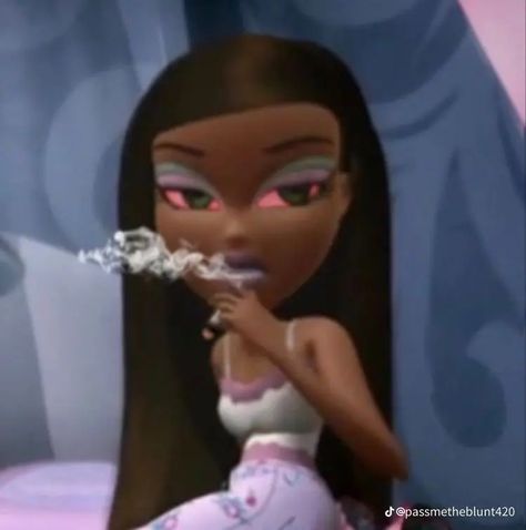 High Bratz Doll Aesthetic, High Jokes, Black Bratz Doll, 2013 Swag Era, Bratz Girls, Doll Aesthetic, Funny Profile, Puff And Pass, Mood Humor