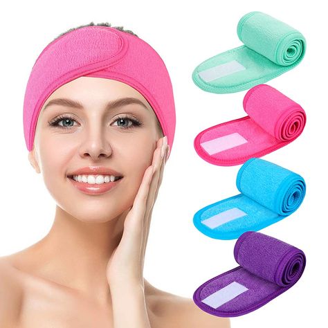 Terry Makeup, Terry Cloth Headband, Home Beauty Salon, Spa Facial, Simple Headbands, Bath Wrap, Spa Headband, Yoga Headband, Facial Spa