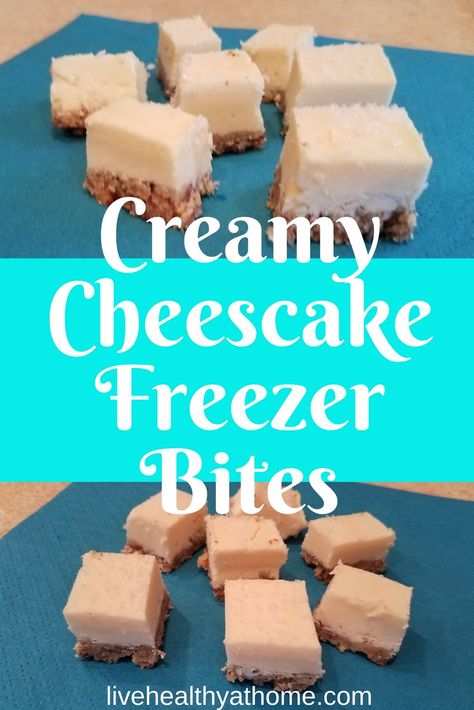 Frozen Cheesecake Bites, Freezer Cheesecake, Freezing Cheesecake, Mug Cheesecake, Ground Beef Crockpot Recipes, Shower Snacks, Individual Cheesecakes, Healthy Cheese, Frozen Cheesecake