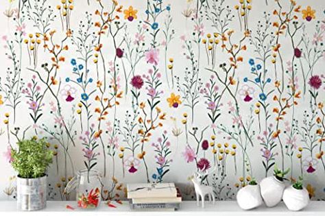 Amazon.com: Murwall: Handmade Products Chalet Ideas, Kindergarten Wallpaper, Paradise Wallpaper, Poppy Wallpaper, Look Wallpaper, Deco Wallpaper, Wallpaper Floral, Chinoiserie Wallpaper, Flower Butterfly