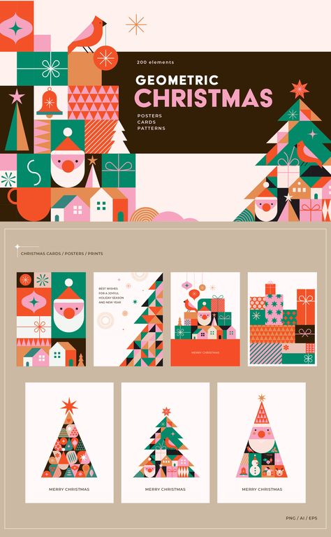 Typography holiday card