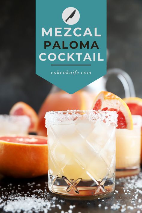 Mezcal Paloma Punch is the big batch version of the cocktail, made with smoky mezcal. This punch has it all - it's smoky and tart with just a touch of sweetness and bubbles. It'll get the party started! | cakenknife.com #palomacocktail #cincodemayo #bigbatchcocktail #cocktailrecipe Paloma Punch, Cocktail Cake, Paloma Cocktail, Mezcal Cocktails, Batch Cocktails, Cider Cocktails, Homemade Tea, Recipe Cake, Punch Recipe