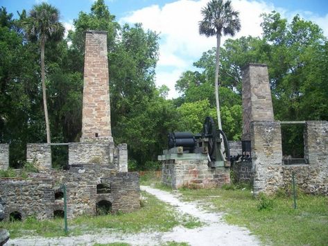 Dunlawton Sugar Mill Port Orange Florida, Florida Vacation Spots, Outside Seating Area, Places In Florida, Outside Seating, Scenic Road Trip, Union Soldiers, Ormond Beach, Old Florida