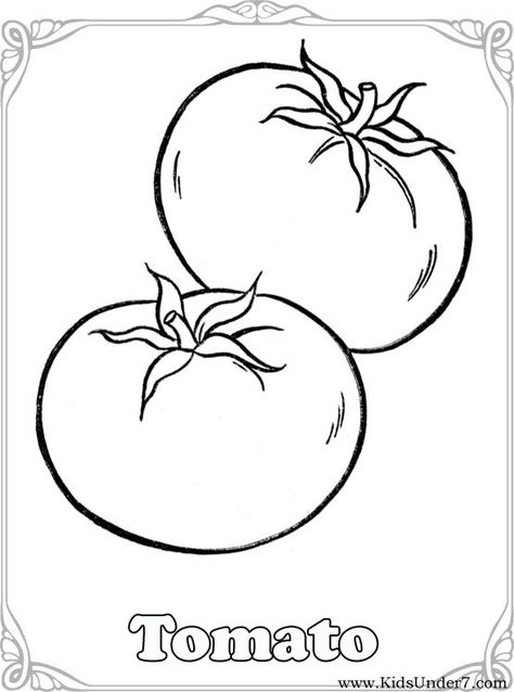 Vegetables Coloring Pages.Vegetable Coloring.  Find free coloring pages, color pictures in VEGETABLES coloring pages. Print out and color t... Tomato Drawing, Vegetable Coloring Pages, Vegetable Drawing, Vegetable Pictures, Free Kids Coloring Pages, Fruit Coloring Pages, Fruits Drawing, Fruits For Kids, Woodworking For Kids