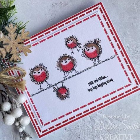 Woodware Clear Singles Bubble Hopping Robins 4 in x 6 in Stamp Set - Woodware - HixxySoft Woodware Stamps, Bird Cards, Christmas Stamps, Christmas Cards To Make, Robins, Xmas Cards, Stamped Cards, Inspirational Cards, Stamp Set