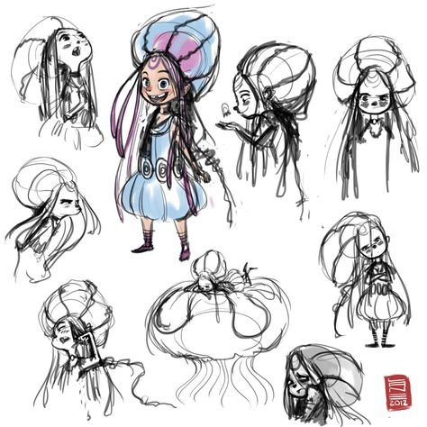 The Art of Lane Garrison - Character studies for Physalia, a jellyfish princess in a project I'm working on! Anime Jellyfish, Lane Garrison, Jellyfish Princess, Cartoon Jellyfish, Jellyfish Aesthetic, Character Expressions, Jellyfish Blue, White Jellyfish, Aesthetic Jellyfish