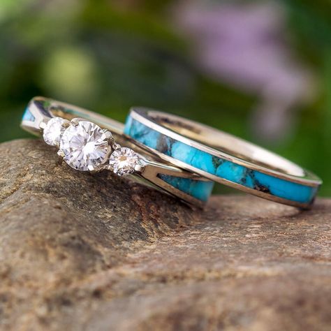 Turquoise diamond earrings