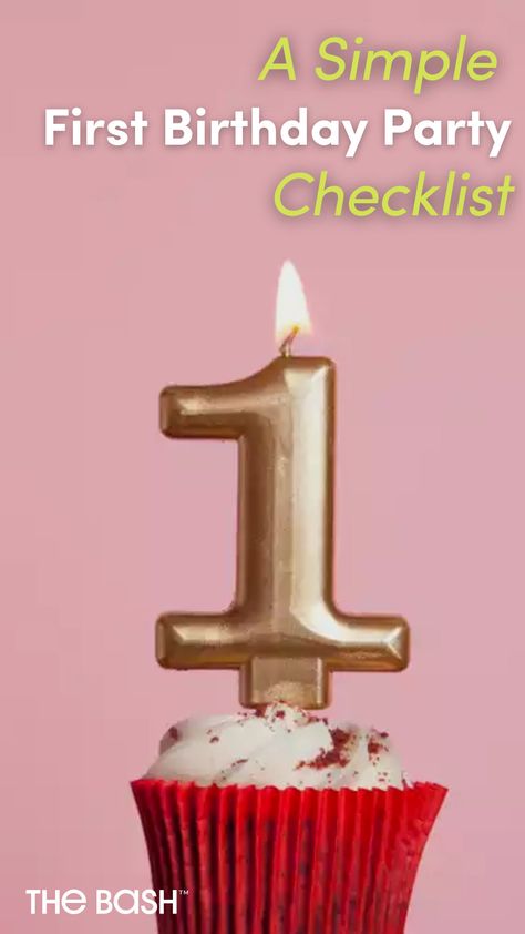 Use this simple 1st birthday checklist to plan with ease! 🧁 Click here for more! 🎉 #thebash #1stbirthday #kidsbirthday #birthdayparty #kidsbirthdayparty #birthdaypartychecklist #checklist #partyplanning #partyplanningchecklist #birthdaypartyideas #easybirthdayparty #planners #1st #babybirthday #babyfirstbirthday #partythemes #partyideas #1stbirthdaycake #firstbirthday #partyplanningideas 1st Birthday Checklist, First Birthday Party Checklist, Simple First Birthday Party, Simple 1st Birthday, Birthday Checklist, Simple First Birthday, Birthday Party Checklist, Budget Planners, Party Planning Checklist