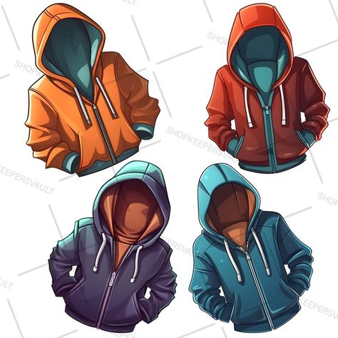 check whole illustration clipart bundle on etsy with 23 hoodies, transparent background, 300 dpi and ready for commercial use Hoodie Clipart, May 17, Art Images, Transparent Background, Clip Art, Art, San Juan