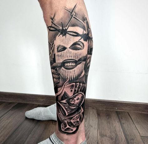 Get Rich Or Die Trying Tattoo Design, Chicano Tattoo Design Ideas, Hooligans Tattoo, Trust No One Tattoo, Mafia Tattoo, Acab Tattoo, Herren Hand Tattoos, Men's Tattoos, Gangsta Tattoos