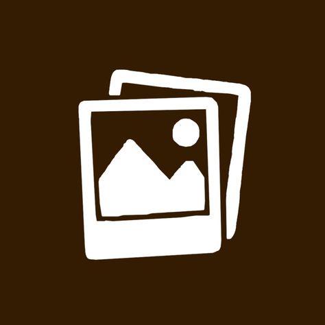 Brown Photo Icon, Gallery App Icon, Photos App Icon, Basic Background, Apple Icon, Iphone Home Screen Layout, Dark Autumn, Cute Wallpaper For Phone, Photo Apps