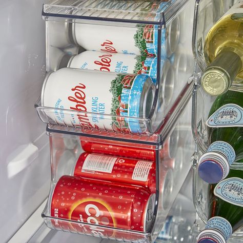 Best Refrigerator Organizers - Fridge Storage Solutions Fridge Bins, Diy Soda, Charleston House, Drink Fridge, Can Organizers, Freezer Organization, Best Refrigerator, Storage Products, Pantry Ideas