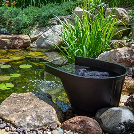 Aquascape Pond, Waterfall Building, Serenity Garden, Black Patio, Diy Pond, Pond Waterfall, Pond Filters, Pond Liner, Planting Ideas