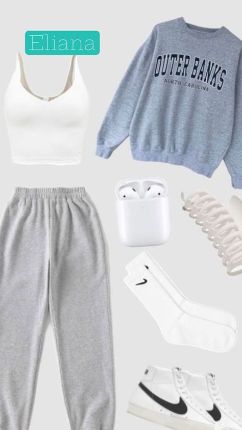 Crop Top Outfits For School, School Outfits No Crop Tops, Non Crop Top Outfits, School Clothing, Sweatpants Outfits, Outfits For School, Cute Outfits For School, Crop Top Outfits, Back To School Outfits