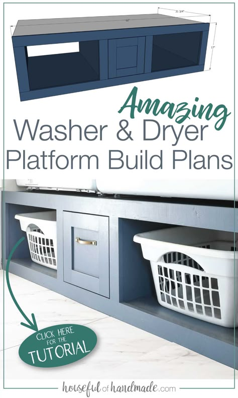 Washer And Dryer Platform, Washer Dryer Platform, Laundry Drawer, Washer And Dryer Stand, Laundry Room Pedestal, Washer Pedestal, Washer And Dryer Pedestal, Amish Friendship Bread, Laundry Basket Storage