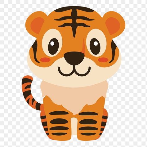 Cute Tiger Cartoon, Tiger Character, Tiger Cartoon, Tiger Png, Cartoon Tiger, Cute Tiger, Cute Tigers, Clear Background, Animal Cartoon