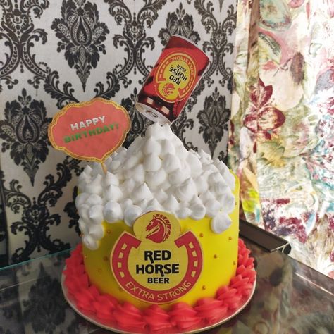 Red Horse Cake Design, Seaman Cake Topper, Seaman Cake, Red Horse Cake, Horse Cake Design, Horse Happy Birthday, Horse Cake, Red Horse, Cake Easy